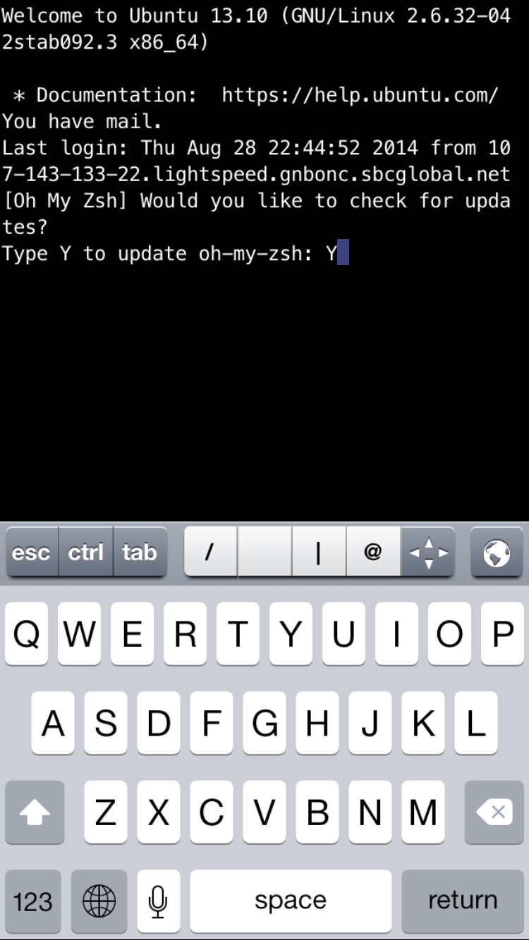 Screenshot of Prompt iOS App